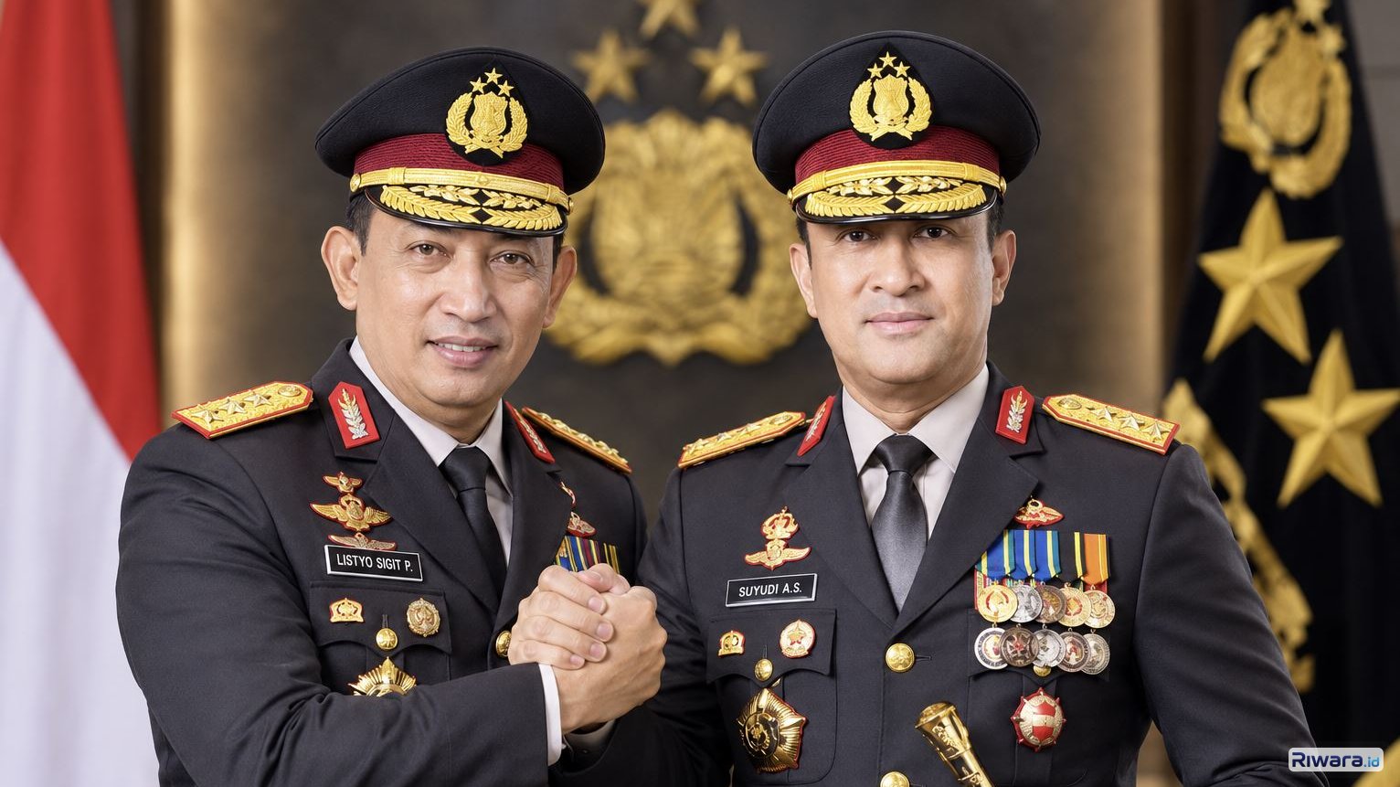 Jenderal Polisi Listyo Sigit Prabowo dan Komjen Suyudi Ario Seto dibuat dengan bantuan ChatGPT AI